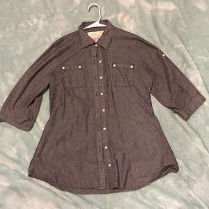 Derek Heart Half-Sleeve Button Down